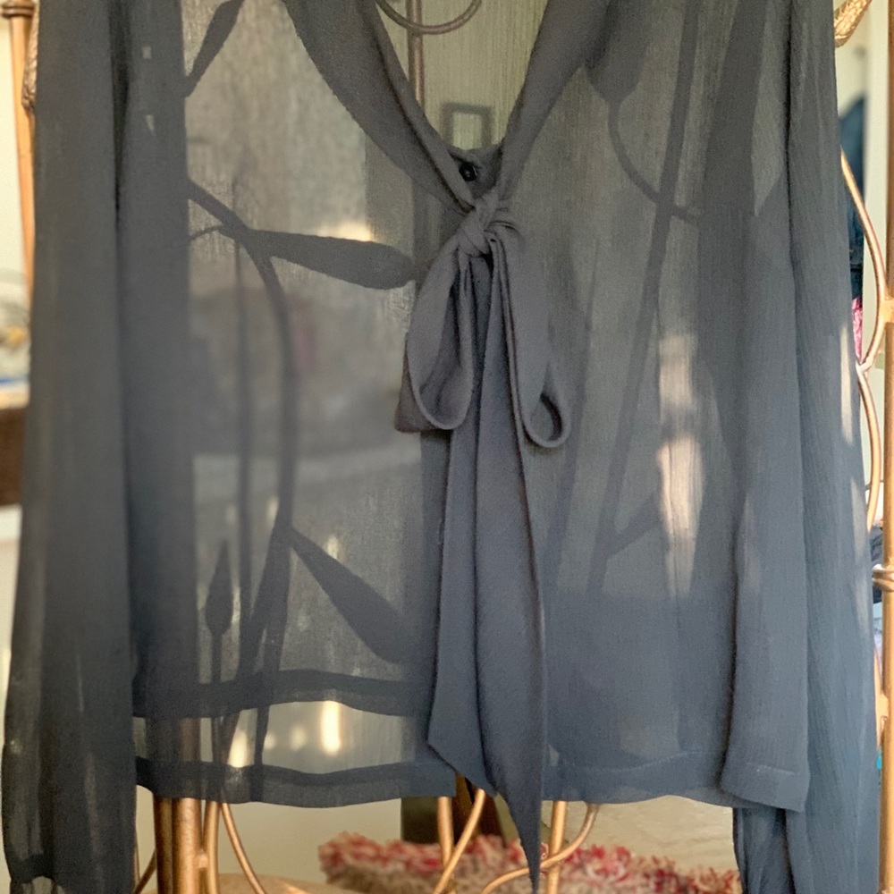 Covington Ladies Black Sheer Blouse